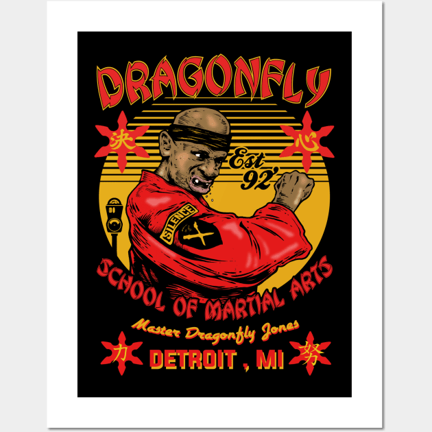 "SCHOOL OF MARTIAL ARTS" BLACK Wall Art by joeyjamesartworx